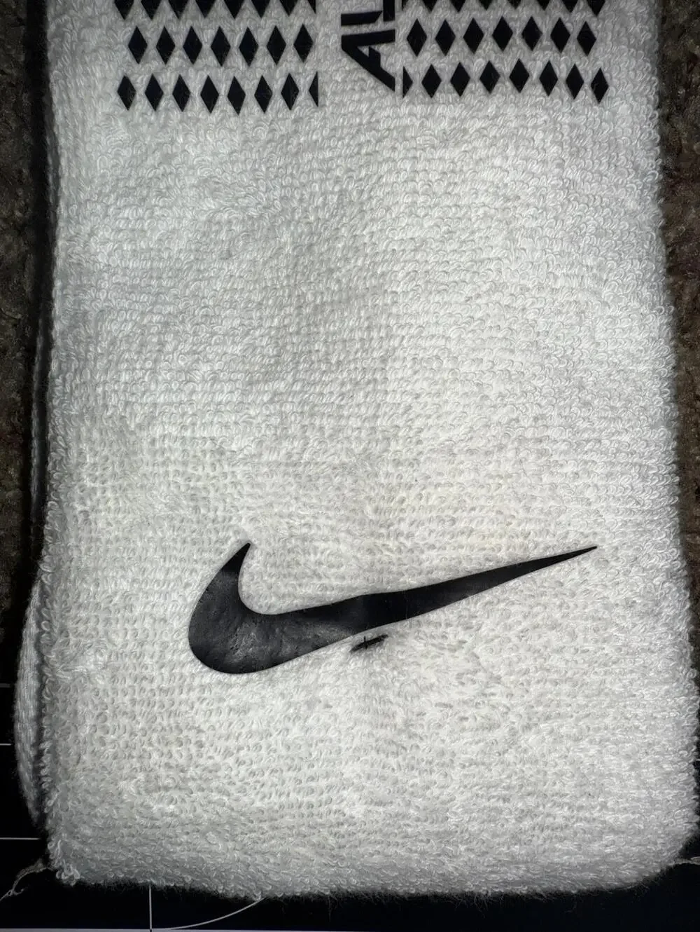 Nike Alpha Football Quarterback White Black Towel